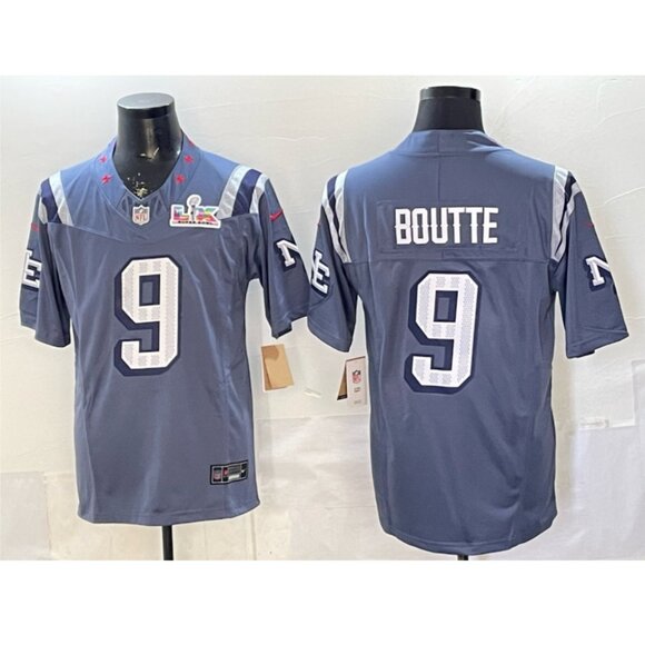 Mens or Youths Choose Kayshon Boutte Super Bowl LX Jersey Stitched Vapor Blue